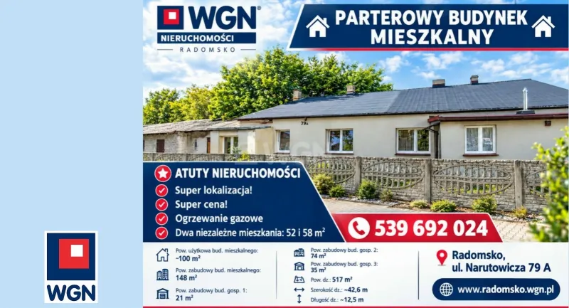 Dom na sprzedaż Radomsko
